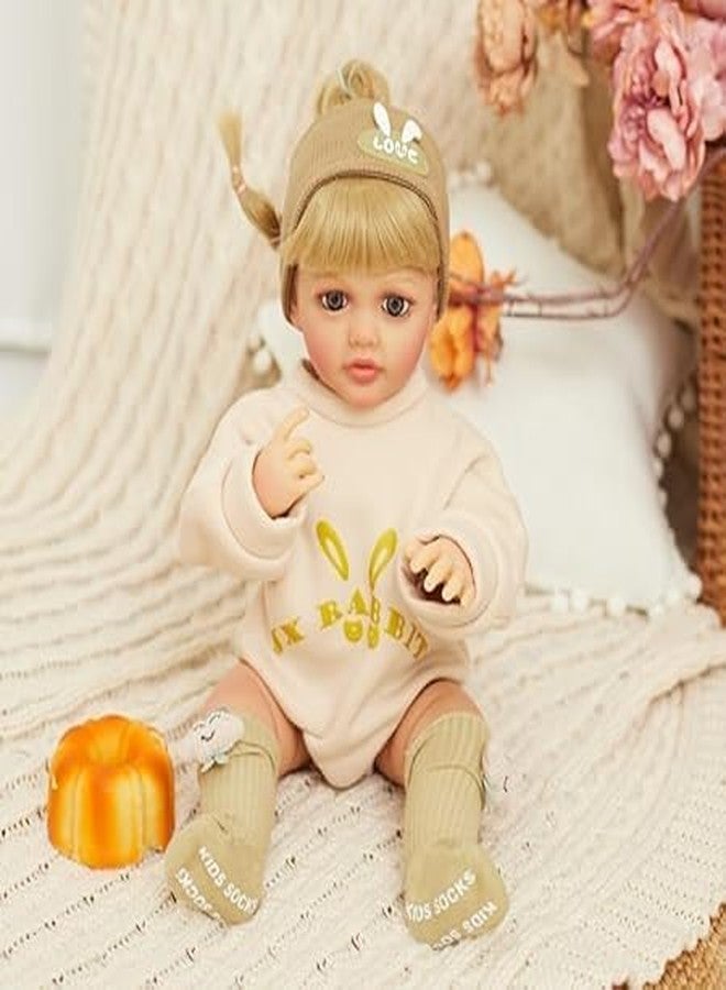 VIKINGS Realistic Sound with Sensor & Activities! Lifelike Full Silicone Body Reborn Baby Girl Doll Toy Princess Toddler Bebe with Brown Long Hair Gift for Kids - Image 4